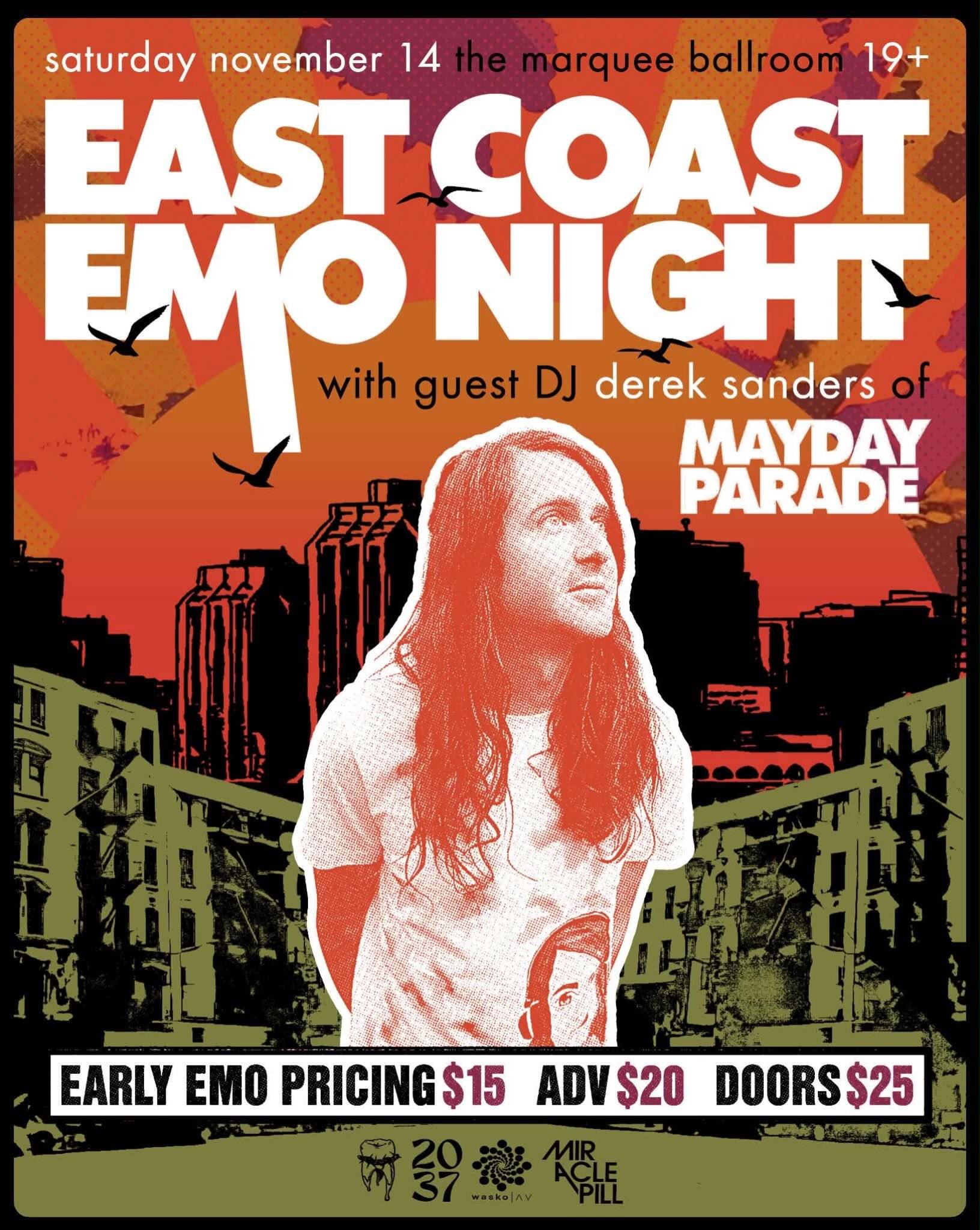 East Coast Emo Night with Guest DJ Derek Sanders of Mayday Parade
