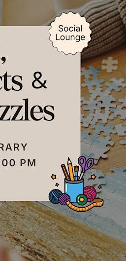 Open Craft & Passive Puzzle Lounge