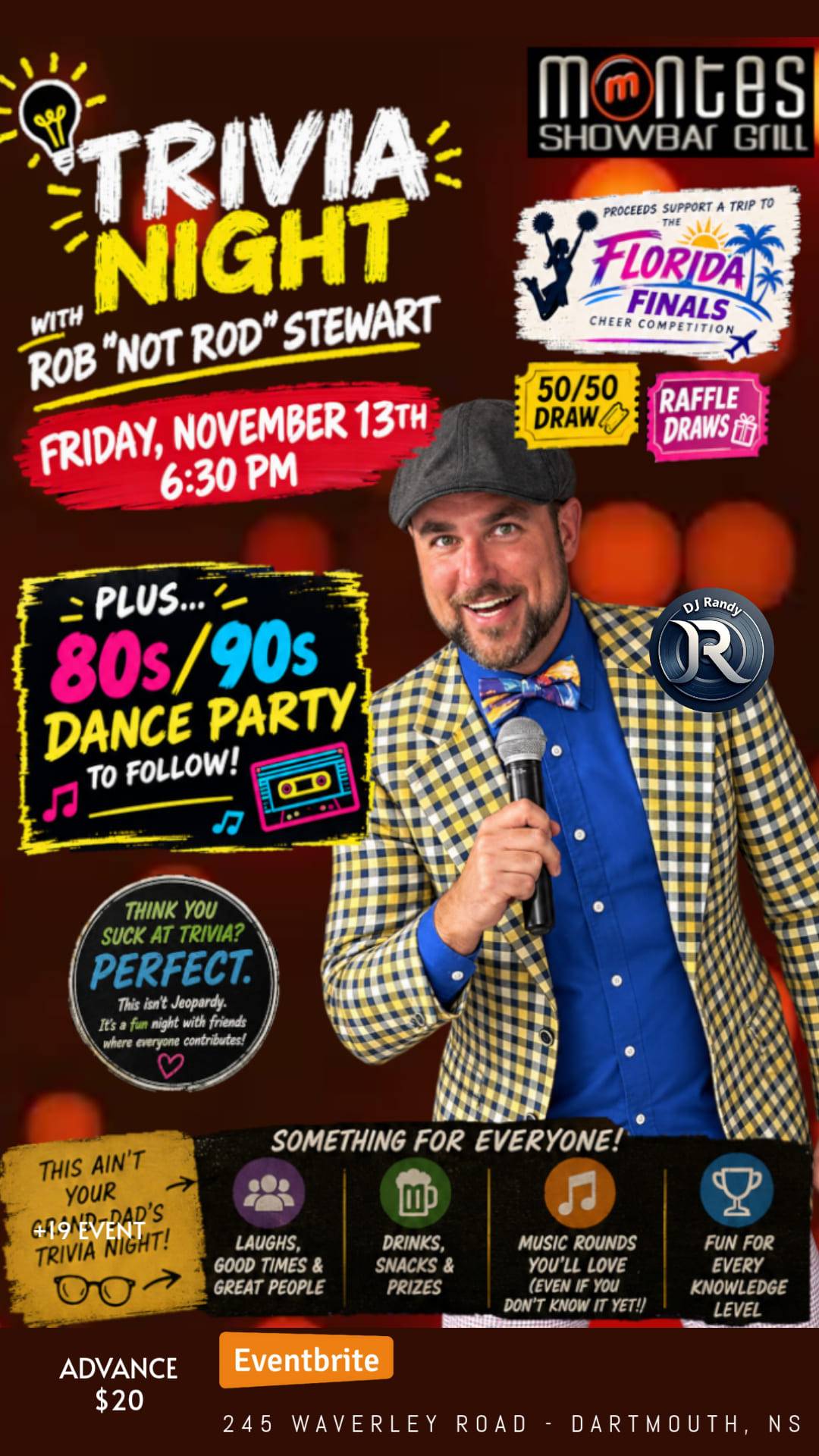 Trivia Night and an 80’s & 90’s DJ Dance Party