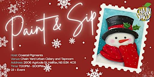 Paint & Sip a Snowman at Chain Yard Urban Cider & Taproom – Nov 23