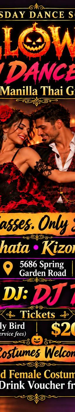 HALLOWEEN Latin Dance Night – Oct 28