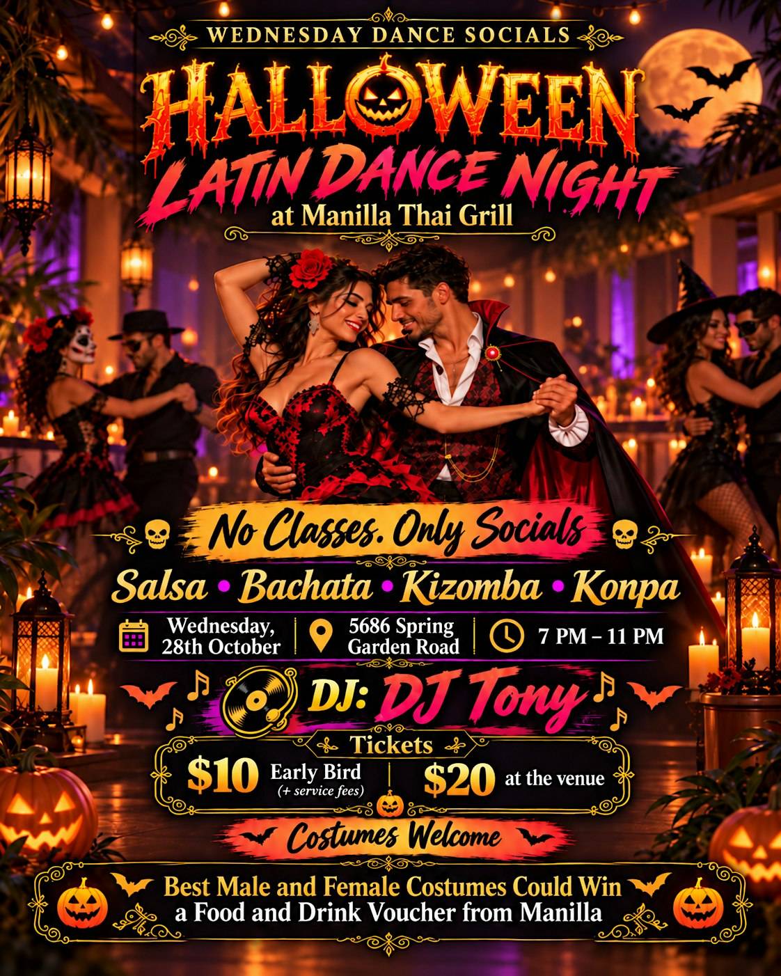 HALLOWEEN Latin Dance Night – Oct 28
