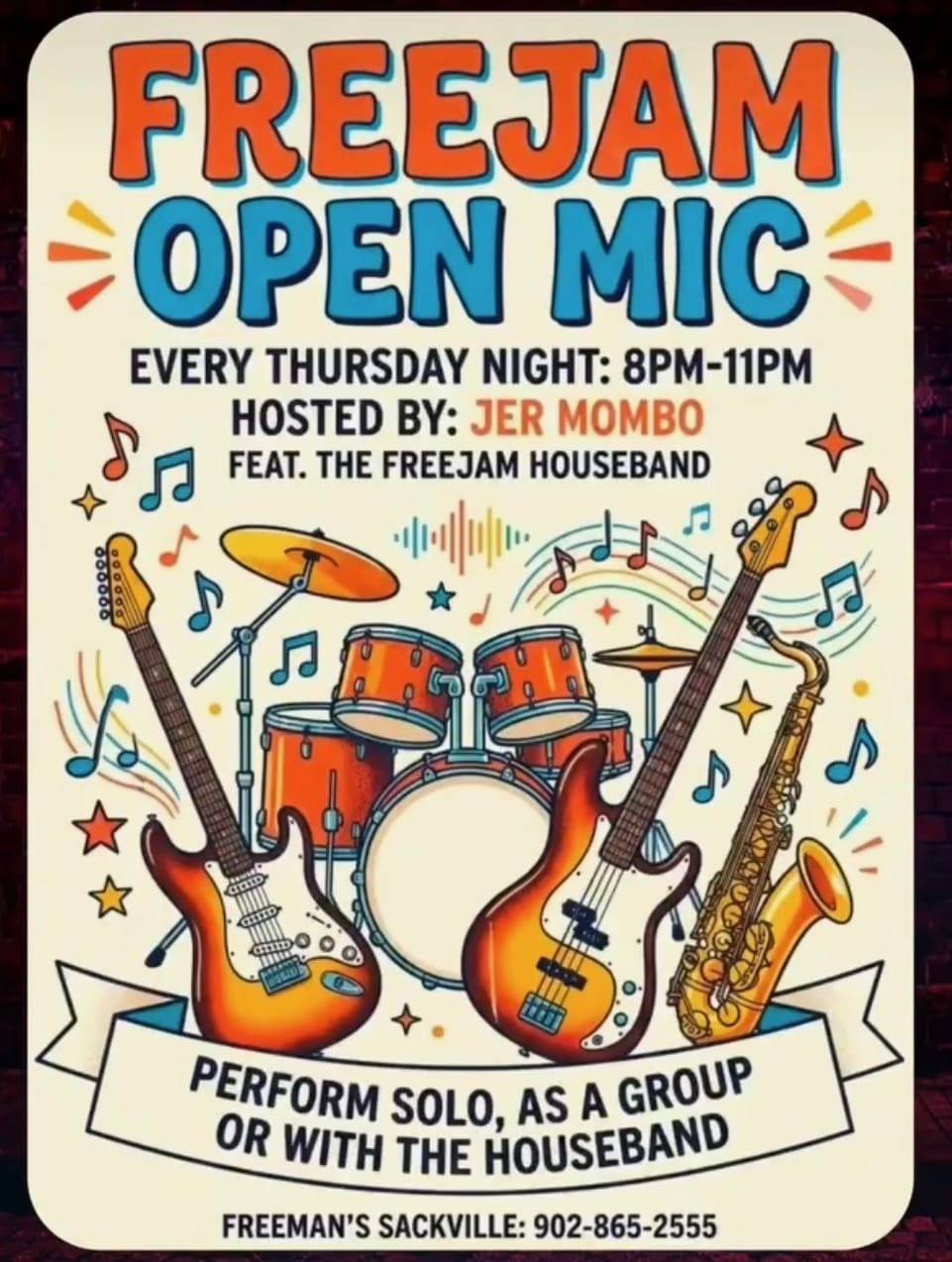 OPEN MIC – FreeJam – Freeman’s Sackville