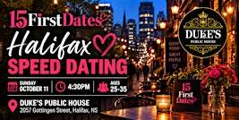 15FirstDates Halifax Speed Dating Ages 25-35 – Oct 11