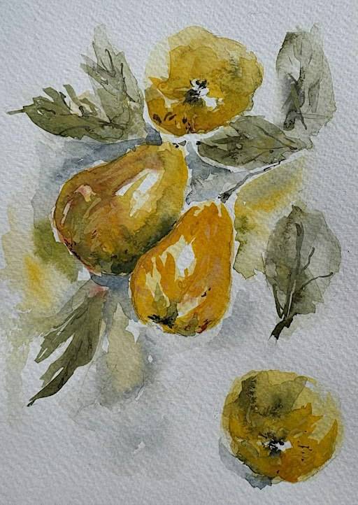 Watercolour Breakfast – guided watercolour painting class (October 24) – Oct 24