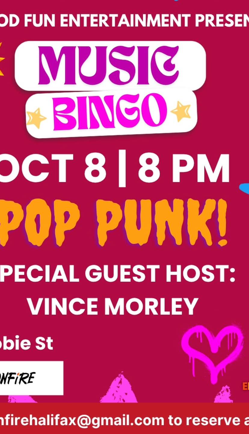 Pop Punk Music Bingo