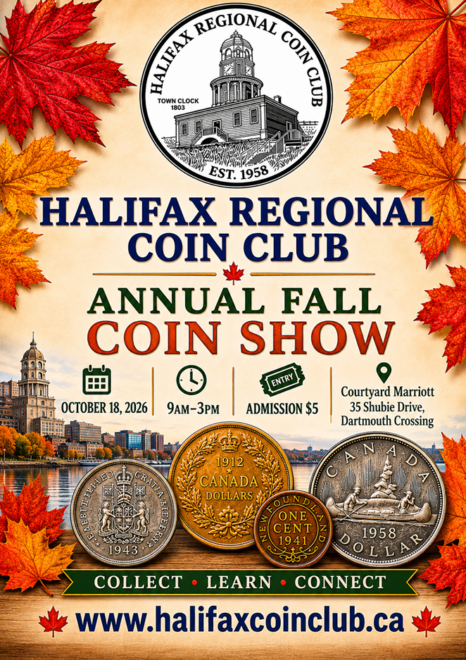Halifax Regional Coin Club - Annual Fall Coin Show