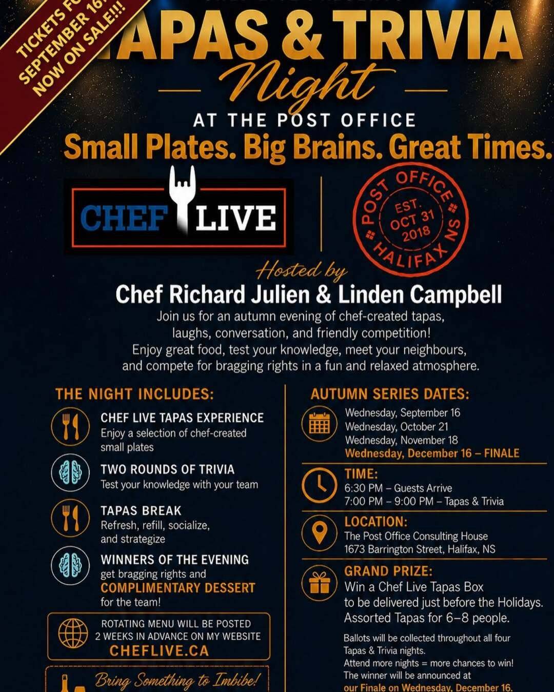 Tapas & Trivia Night at The Post Office