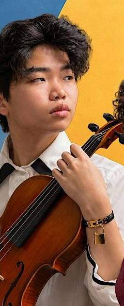 Violinist Charna Matsushige, Violist Ryan Vis, and Cellist Rachel Desoer