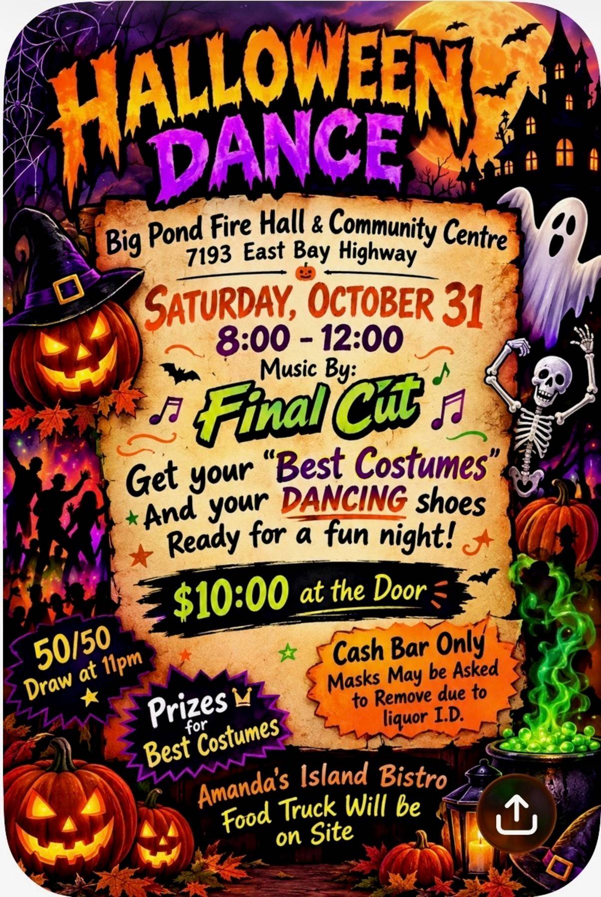 Big Pond Fire Hall & Community Centre Halloween Dance