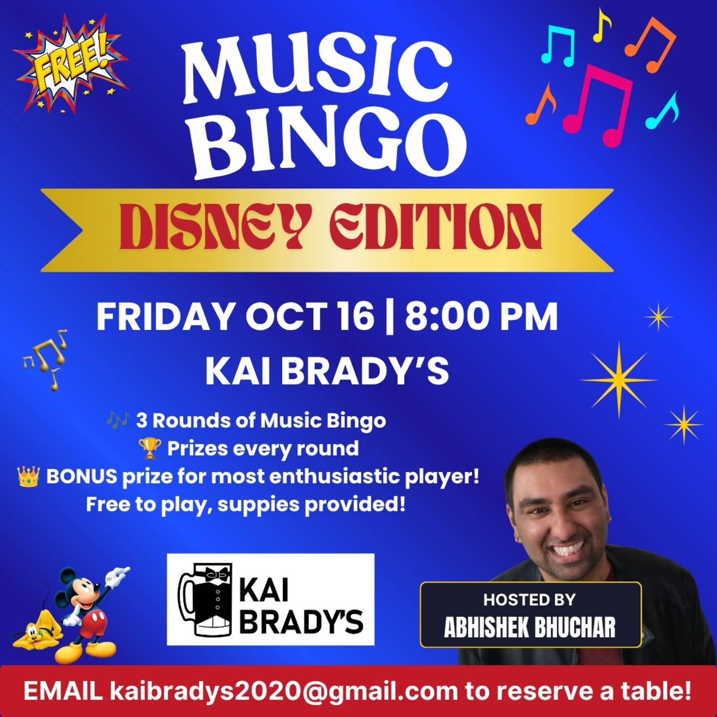 Disney Music Bingo
