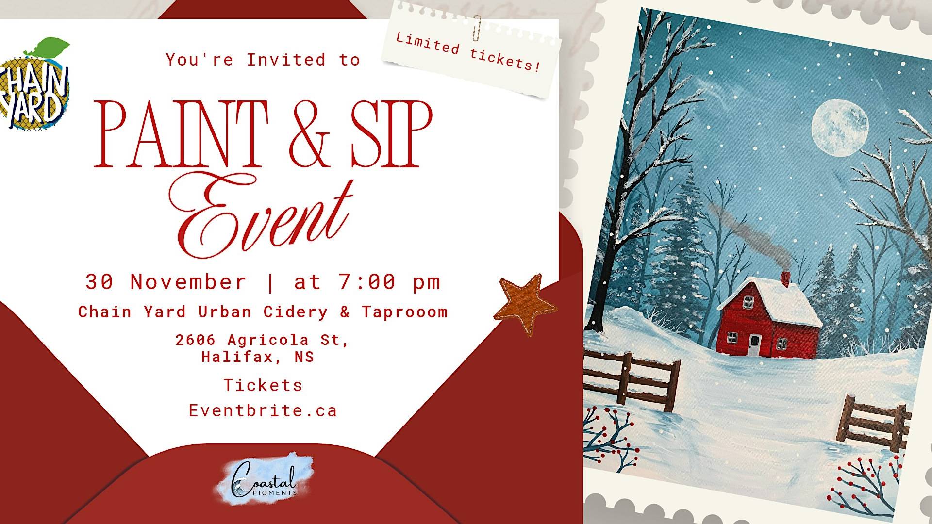 Red Cabin Paint & Sip – Nov 30