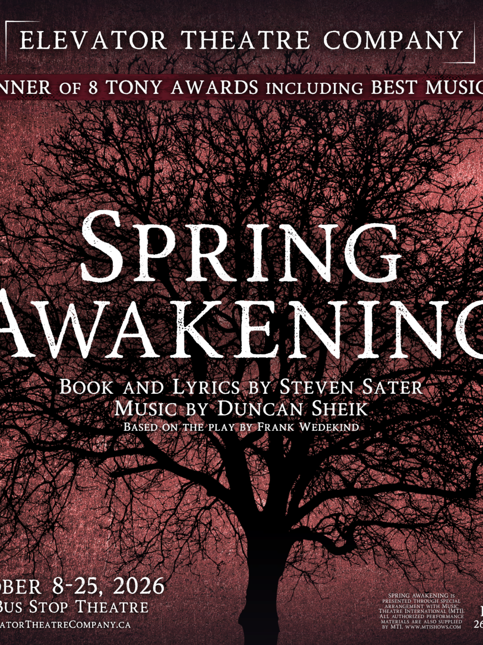 Elevator Theatre presents Spring Awakening