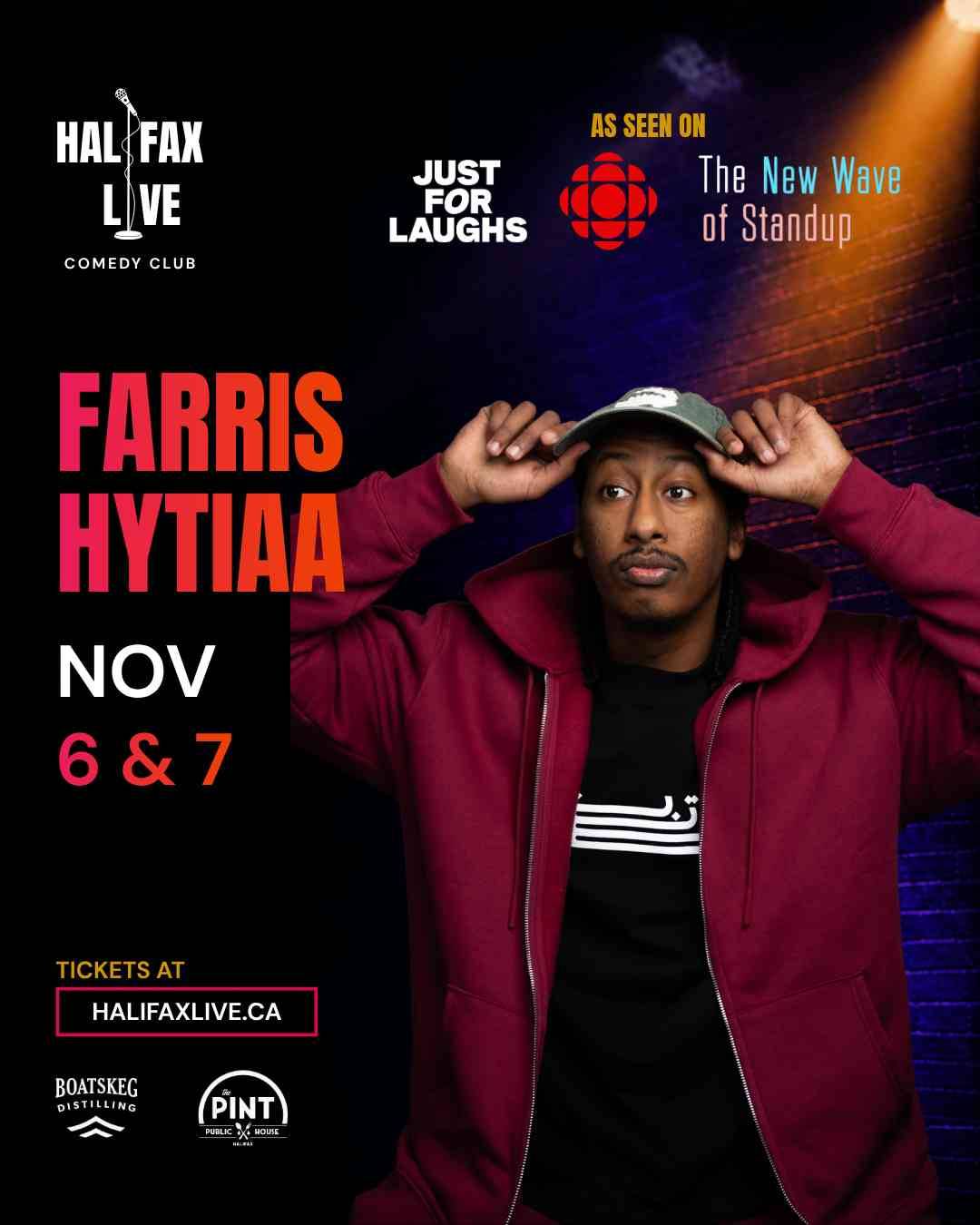 FARRIS HYTIAA – Halifax Live Comedy Club – The Only Independent Comedy Club in